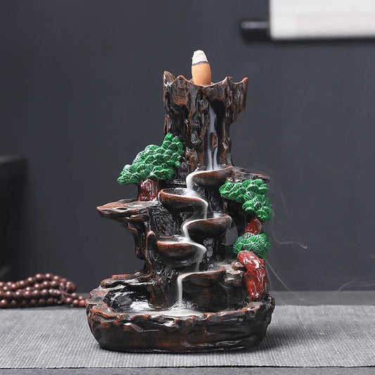 Mountains River Waterfall Incense Burner